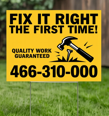 Custom yard signs
